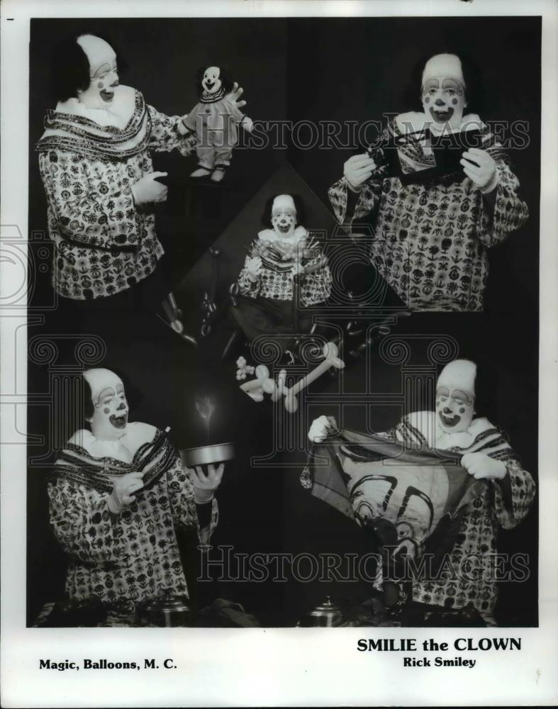 1984 Press Photo Rick Smiley-Smilie the Clown - cvp98440 - Historic Images