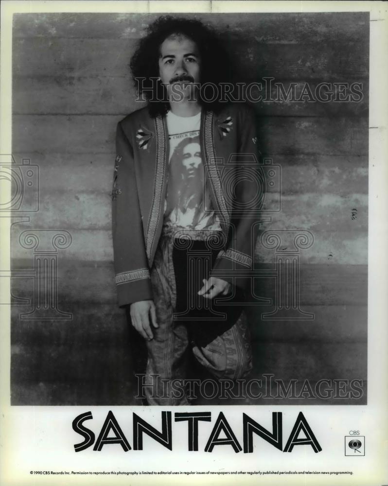 1991 Press Photo Carlos Santana - cvp98520 - Historic Images