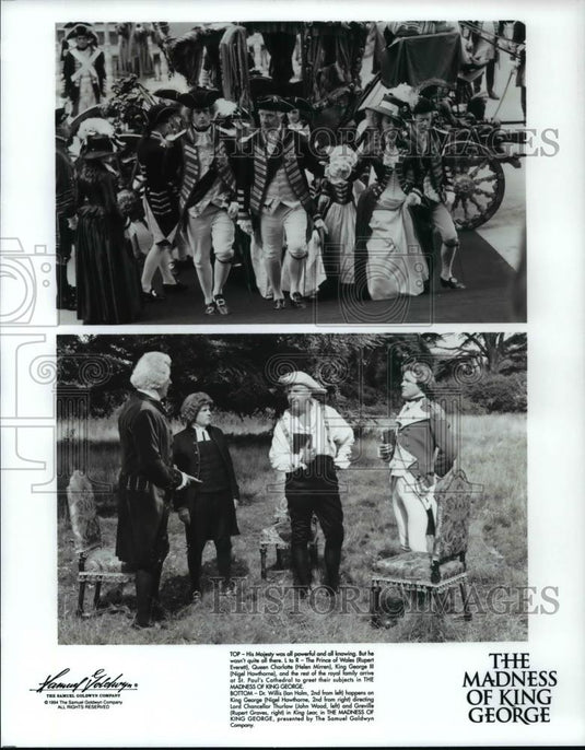 1994 Press Photo Rupert Everett and Ian Holm in The Madness of King George. - Historic Images