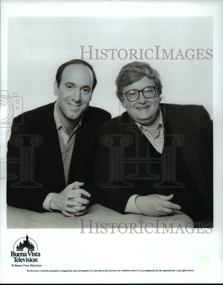 1989 Press Photo The newspaper rivals co-host Gene Siskel and Roger Ebert - Historic Images