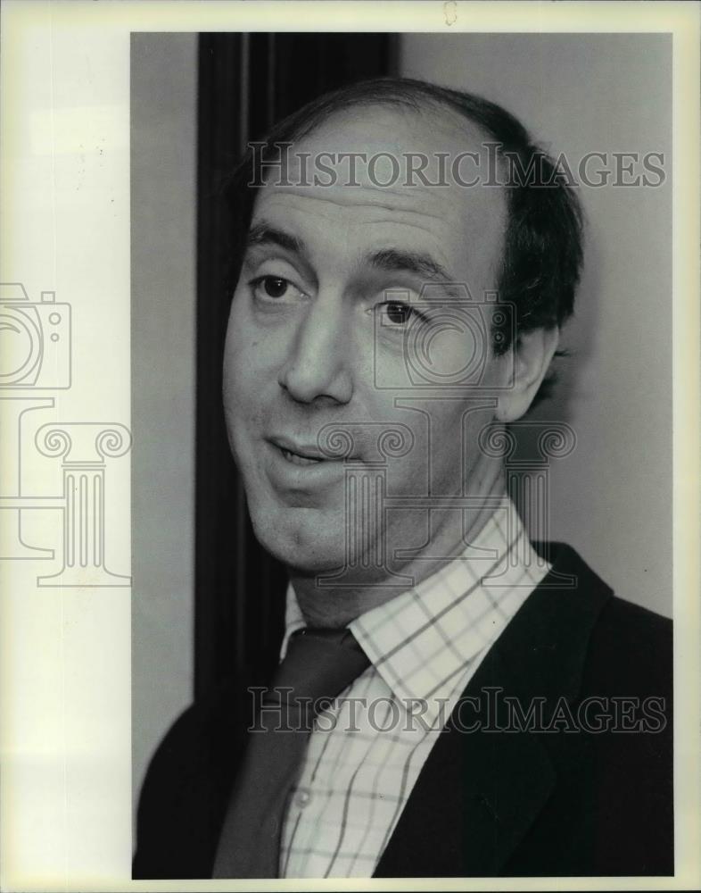 1987 Press Photo Movie critic Gene Siskel spoke at the College of Wooster - Historic Images