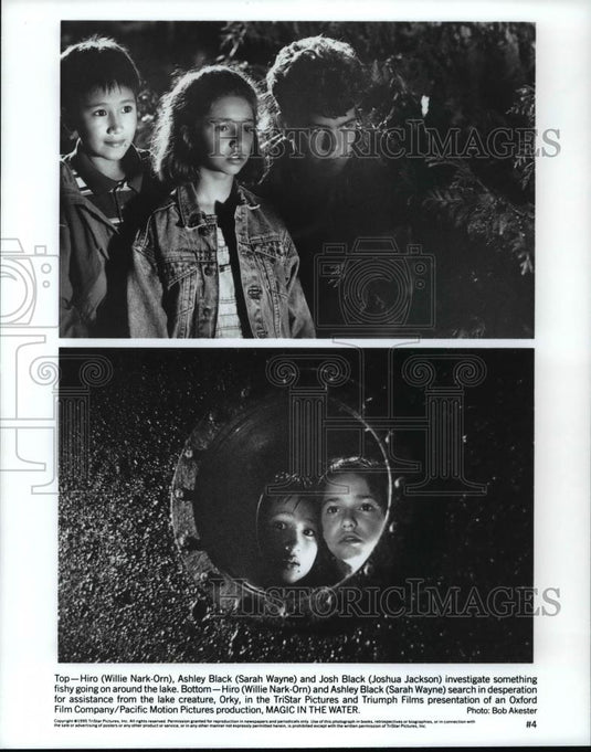 Press Photo Willie Nark-Orn, Sarah Wayne, Joshua Jackson in Magic in the Water - Historic Images