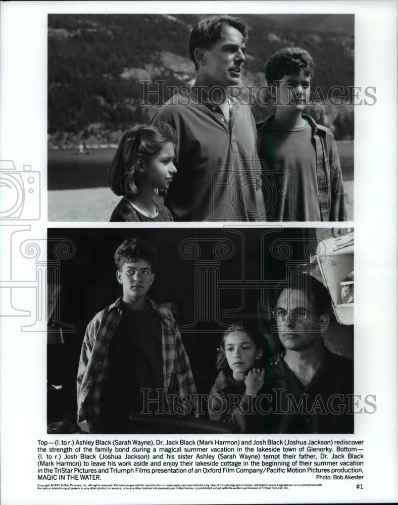Press Photo Sarah Wayne, Mark Harmon & Joshua Jackson in Magic in the Water - Historic Images