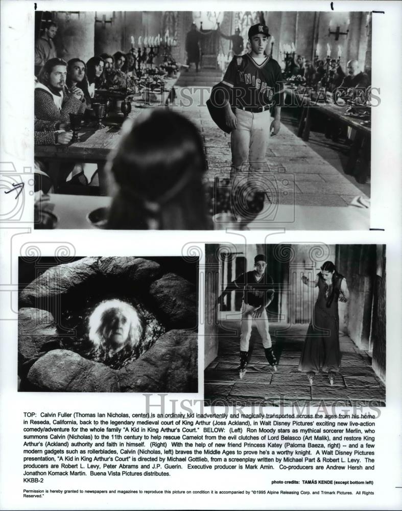 1995 Press Photo TI Nicholas & Joss Ackland in A Kid in King Arthur's Court - Historic Images