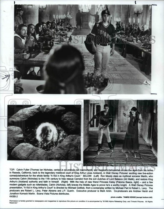 1995 Press Photo TI Nicholas & Joss Ackland in A Kid in King Arthur's Court - Historic Images