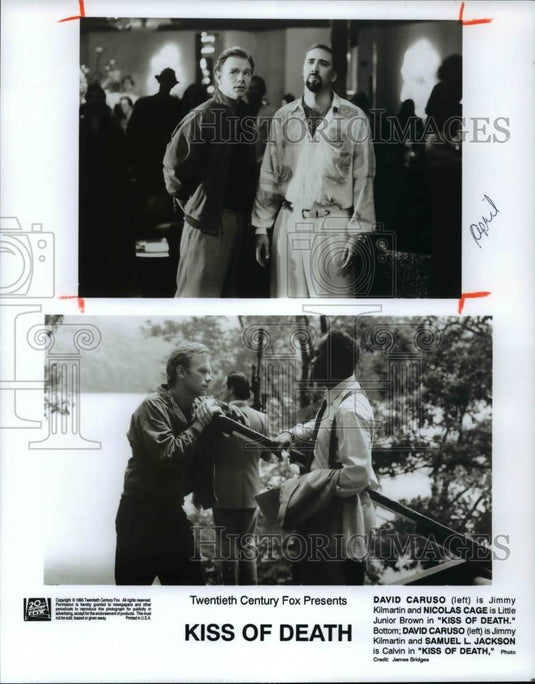 1995 Press Photo Samuel L. Jackson and Nicolas Cage in Kiss of Death. - Historic Images