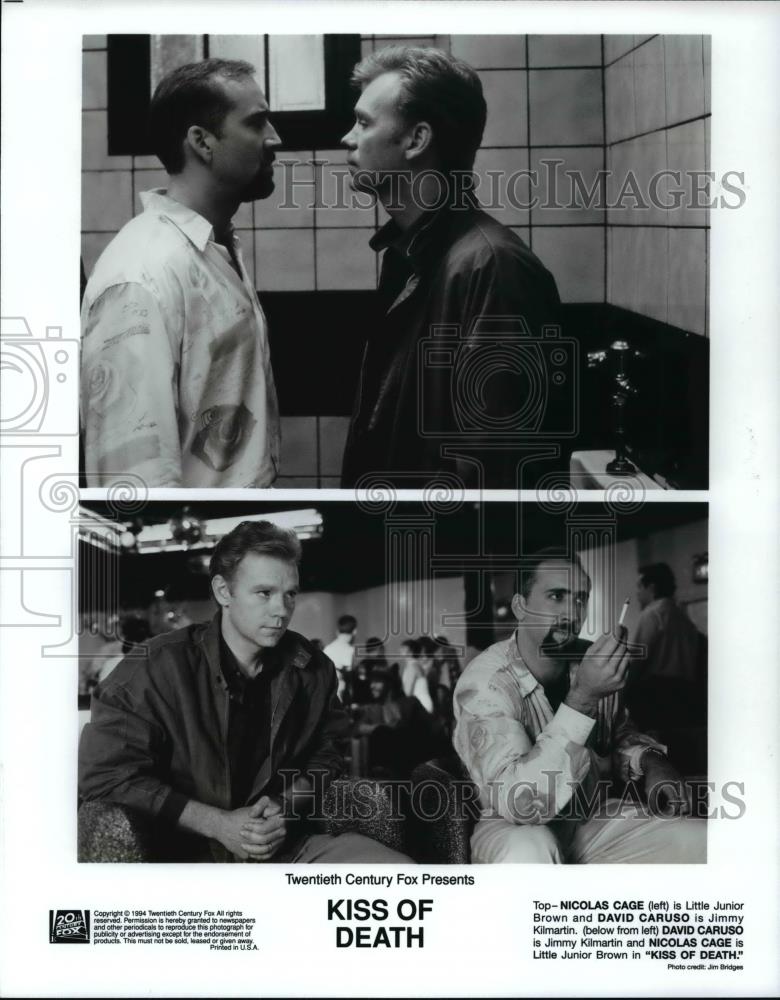 1994 Press Photo Nicolas Cage and David Caruso in Kiss of Death. - cvp98770 - Historic Images