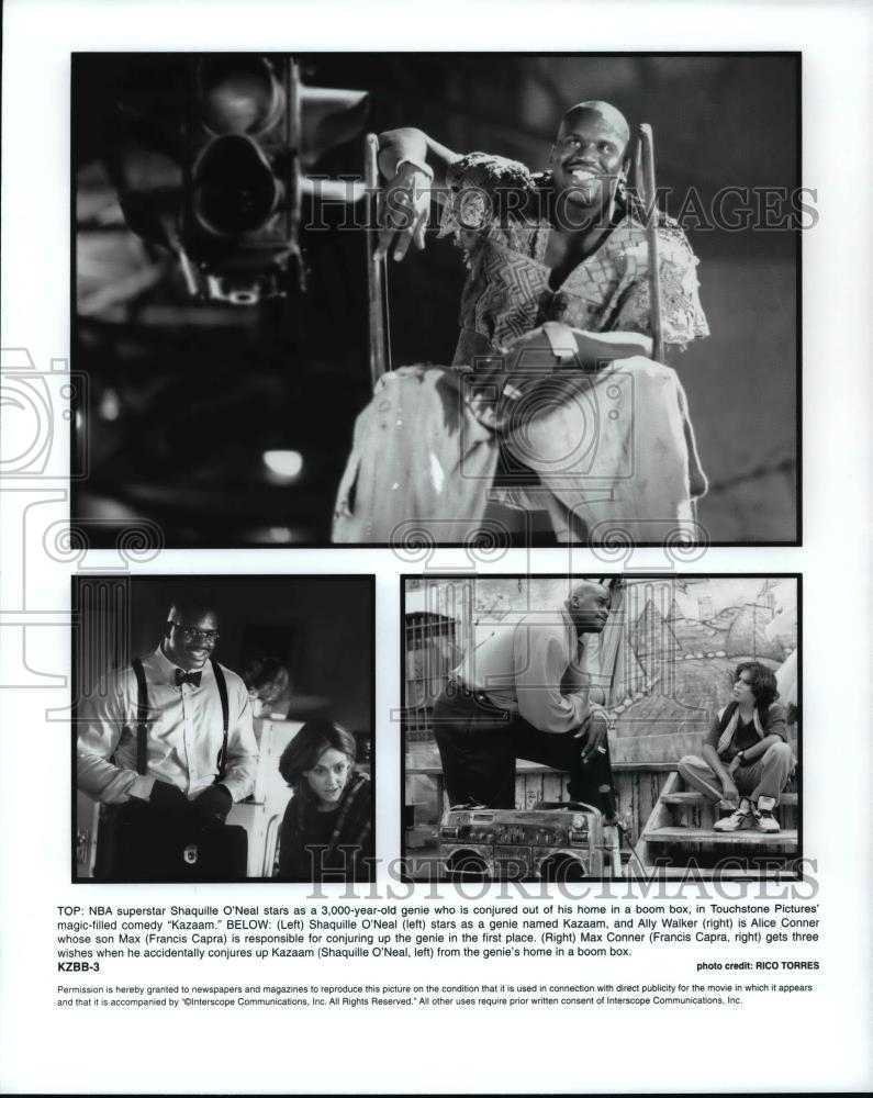 Press Photo Shaquille O'Neal and Francis Capra stars at the show Kazaam - Historic Images
