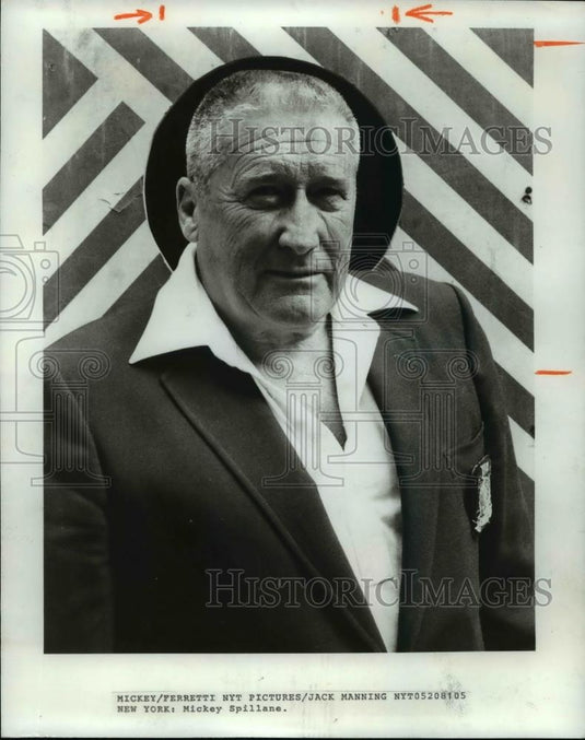 1981 Press Photo Mickey Spillane, author. - cvp98808 - Historic Images