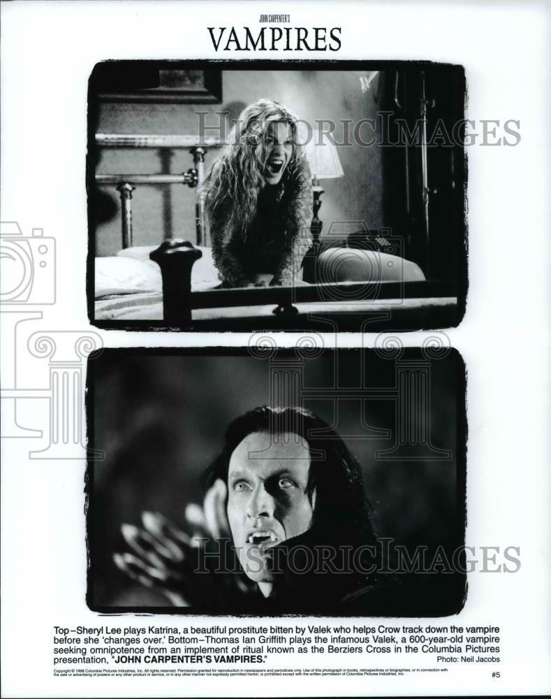 1998 Press Photo Sheryl Lee and Thomas Ian Griffith in John Carpenter' -  Historic Images