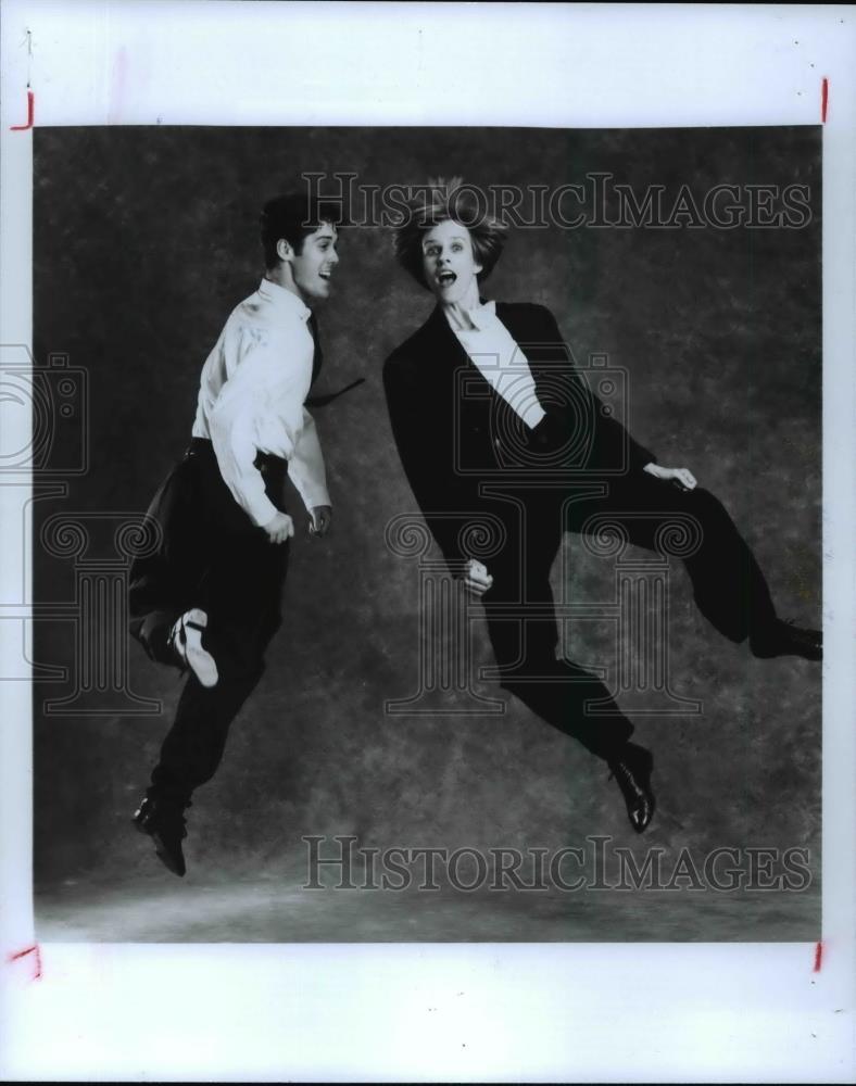 1995 Press Photo John Timm and Sharon Leany Rhythm in shoes - cvp98860 - Historic Images