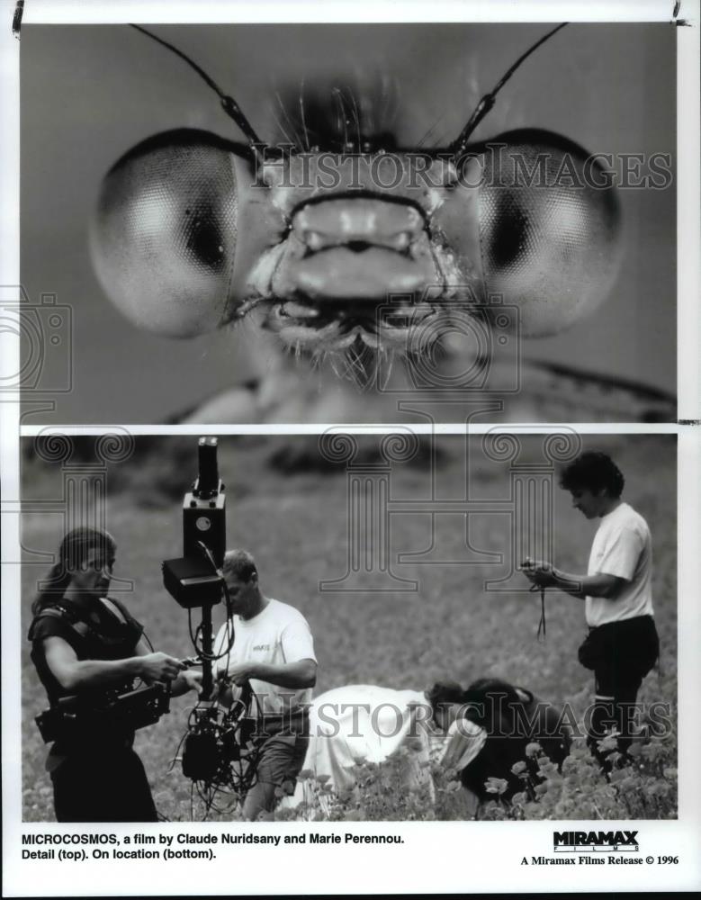 1996 Press Photo The filming of Microcosmos by Claude Nuridsany & Marie Perennou - Historic Images