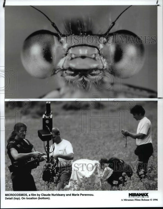 1996 Press Photo The filming of Microcosmos by Claude Nuridsany & Marie Perennou - Historic Images