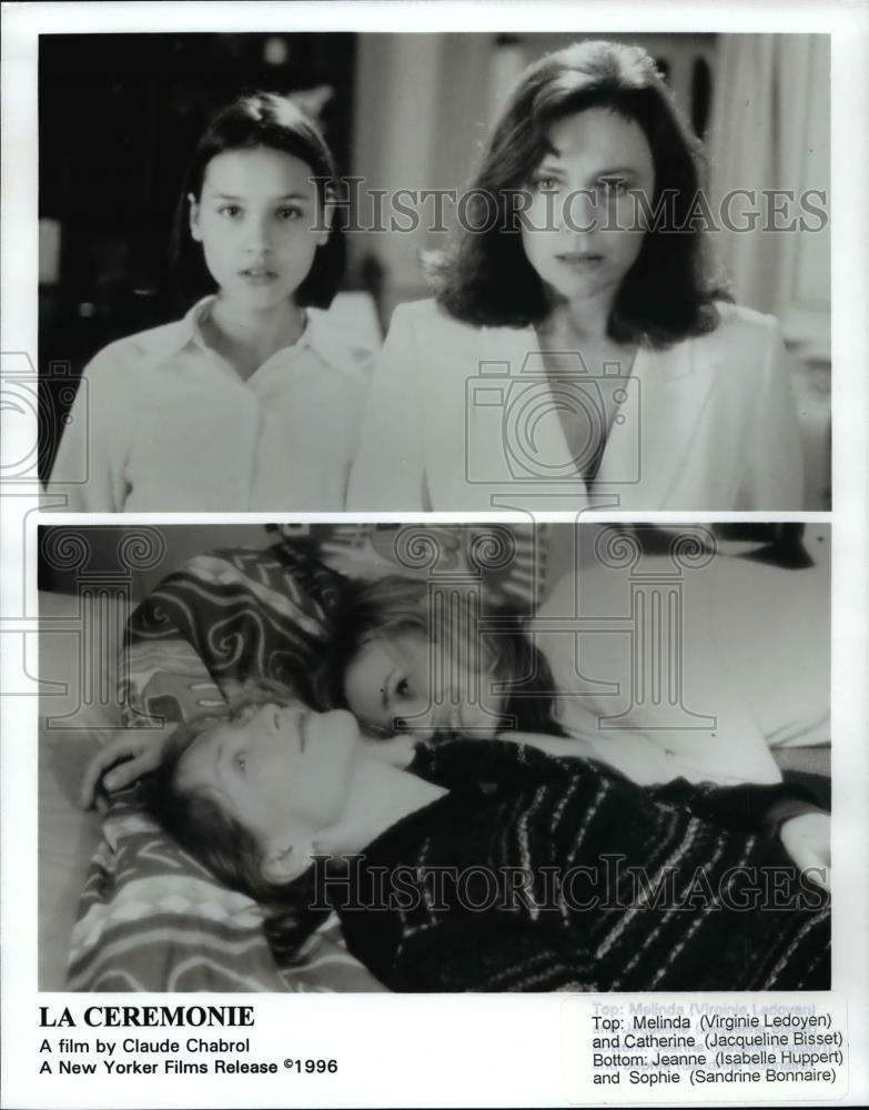 1996 Press Photo Virginie Ledoyen and Jacqueline Bisset in La Ceremonie. - Historic Images