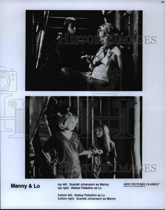 Press Photo Scarlett Johansson as Manny, Aleksa Palladino as Lo-Manny & Lo - Historic Images