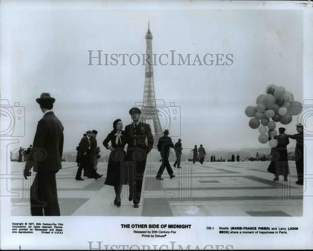1977 Press Photo Marie-France Pisier and John Beck in The Other Side of Midnight - Historic Images