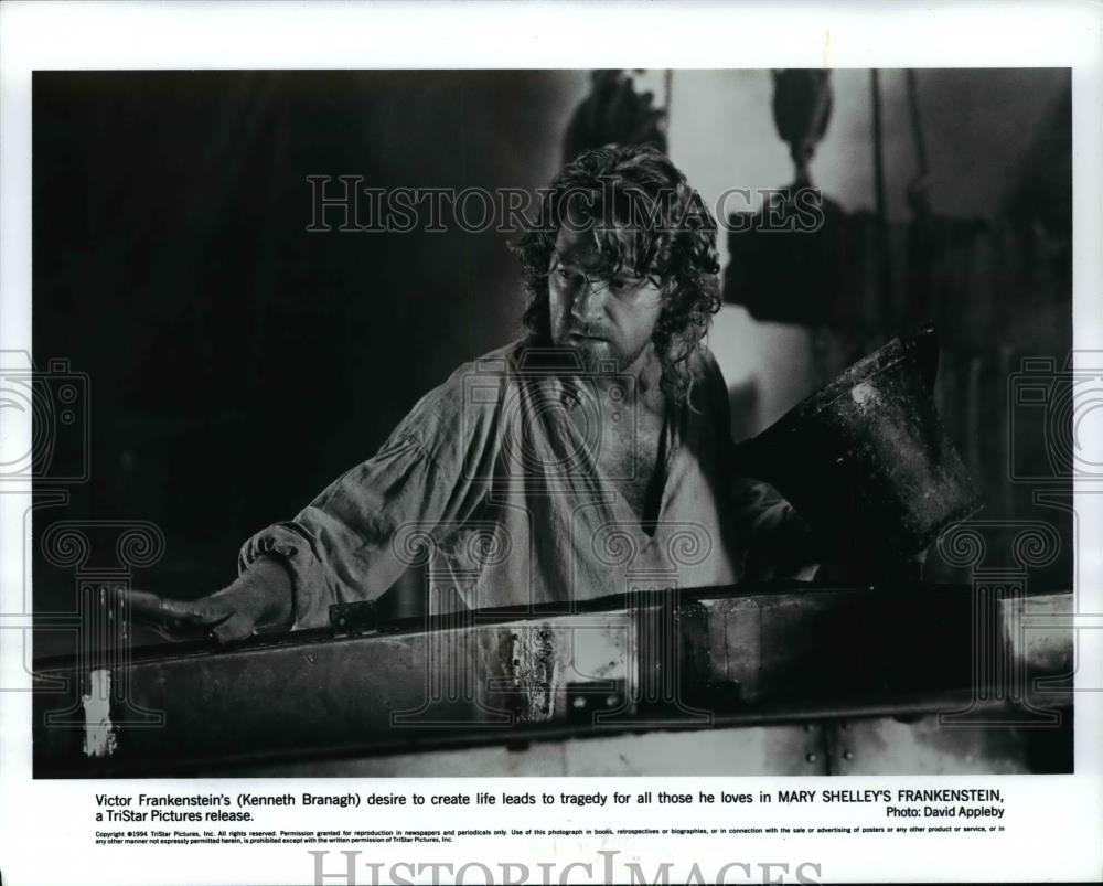 1994 Press Photo Kenneth Branagh in Mary Shelley&#39;s Frankenstein. - cvp99052 - Historic Images