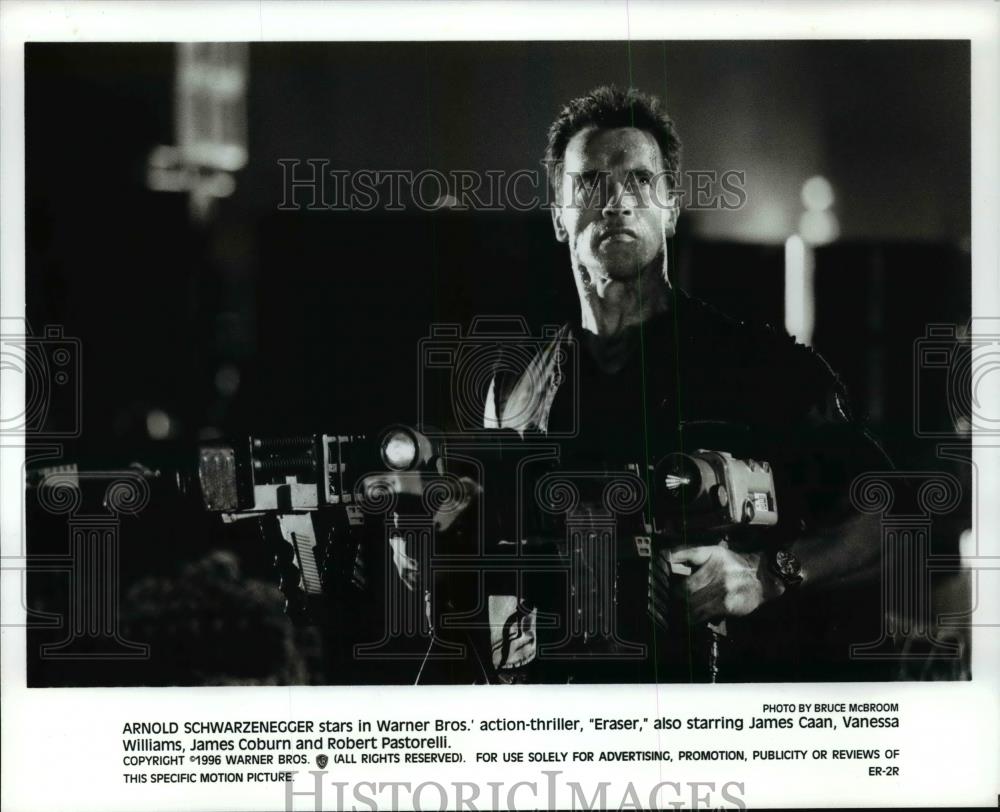 1996 Press Photo Eraser-Arnold Schwarzenegger - cvp99069 - Historic Images