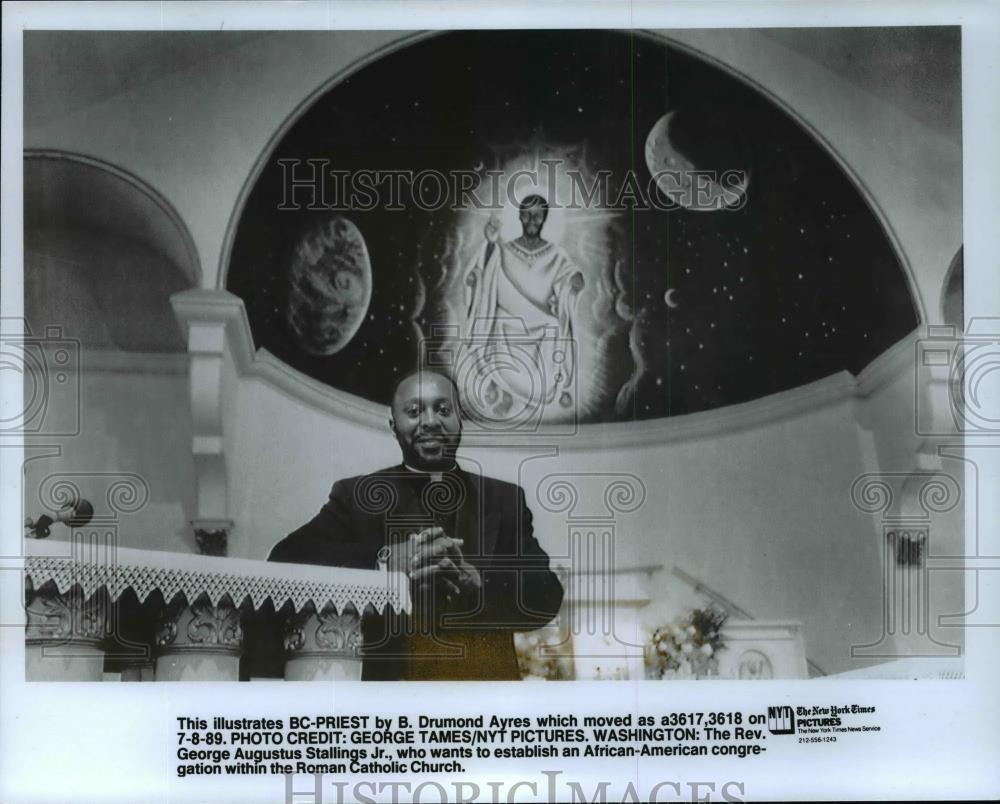 1989 Press Photo Reverend Augustus Stallings Jr. - cvp99076 - Historic Images