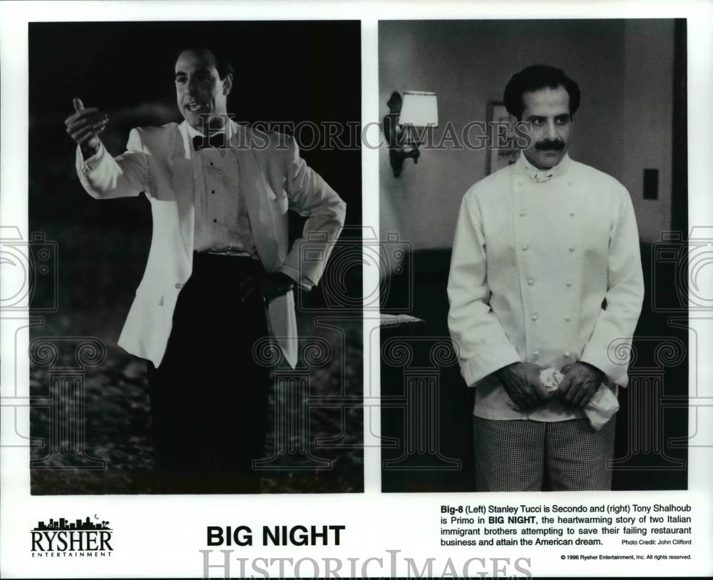 1996 Press Photo Stanley Tucci and Tony Shalhoub in Big Night. - cvp99135 - Historic Images