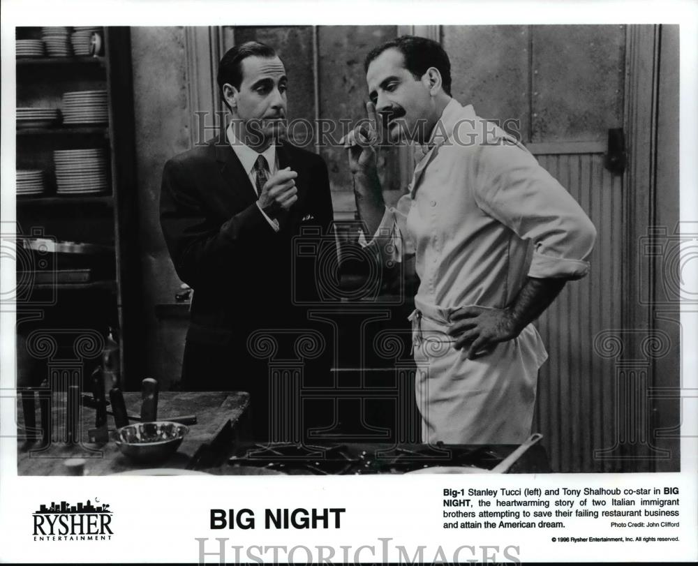 1996 Press Photo Stanley Tucci and Tony Shalhoub in Big Night. - cvp99136 - Historic Images