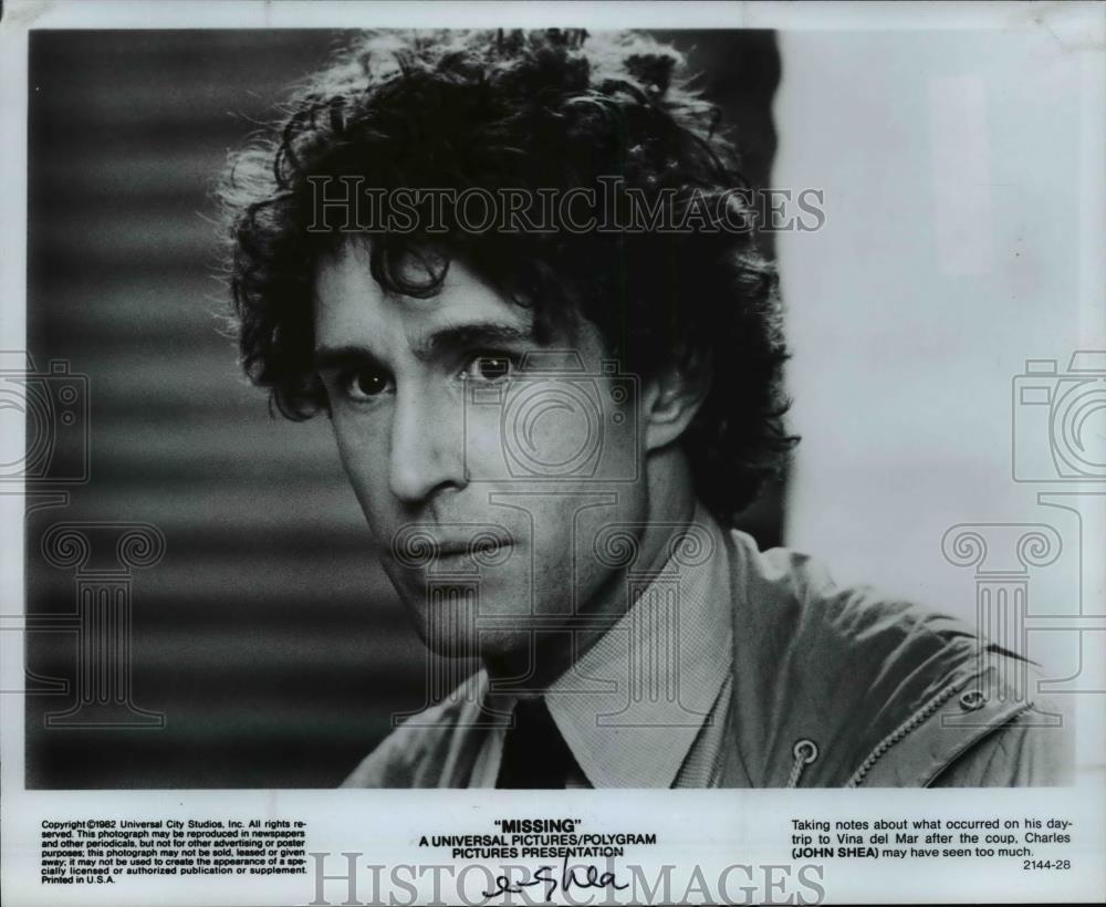 1982 Press Photo John Shea as Charles in the movie &quot;MISSING&quot; - cvp99155 - Historic Images