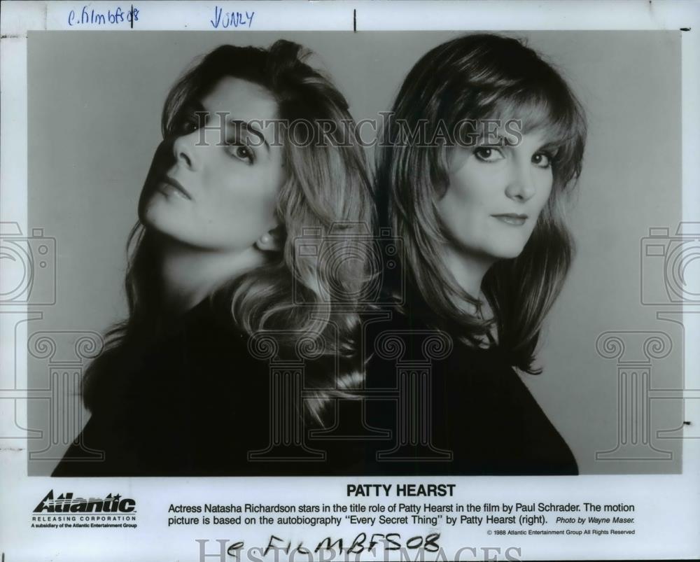 1988 Press Photo Actress Natasha Richardson with Patty Hearst - Shaw - cvp99161 - Historic Images