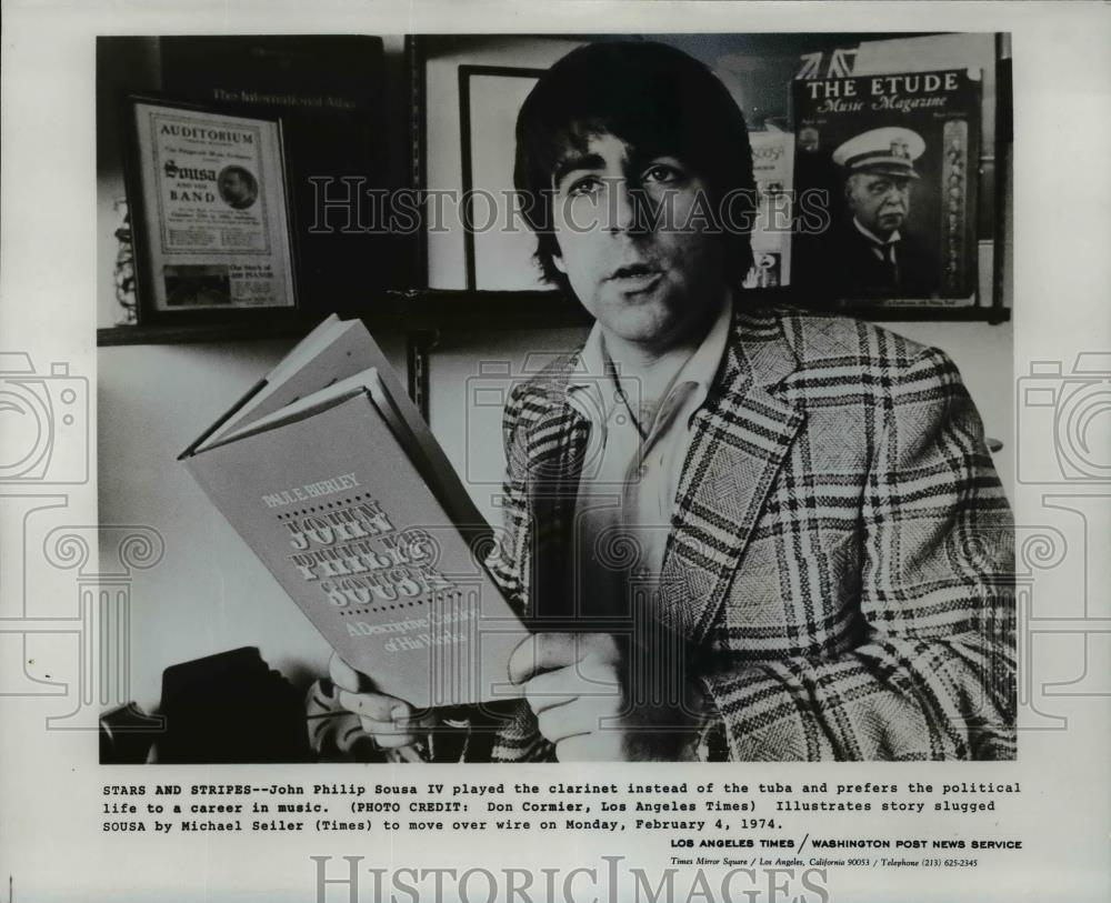 1974 Press Photo John Philip Sousa IV - cvp99208 - Historic Images