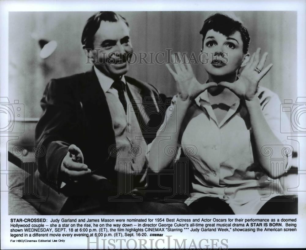 1992 Press Photo Judy Garland and James Mason-A Star Is Born - cvp99255 - Historic Images