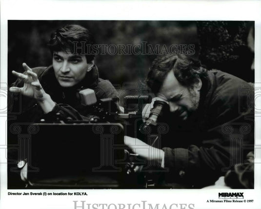 1997 Press Photo Director Jan Sverak on location for Kolya. - cvp99281 - Historic Images