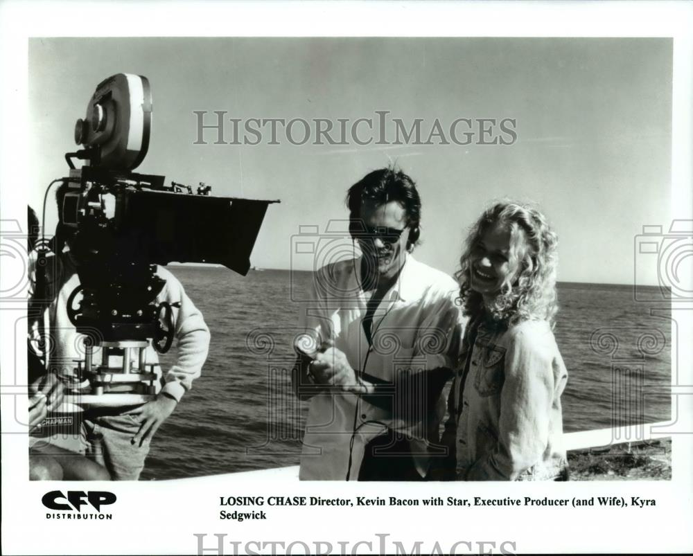 Press Photo Long Chase director, Kevin Bacon, Kyra Sedgwick - cvp99291 - Historic Images