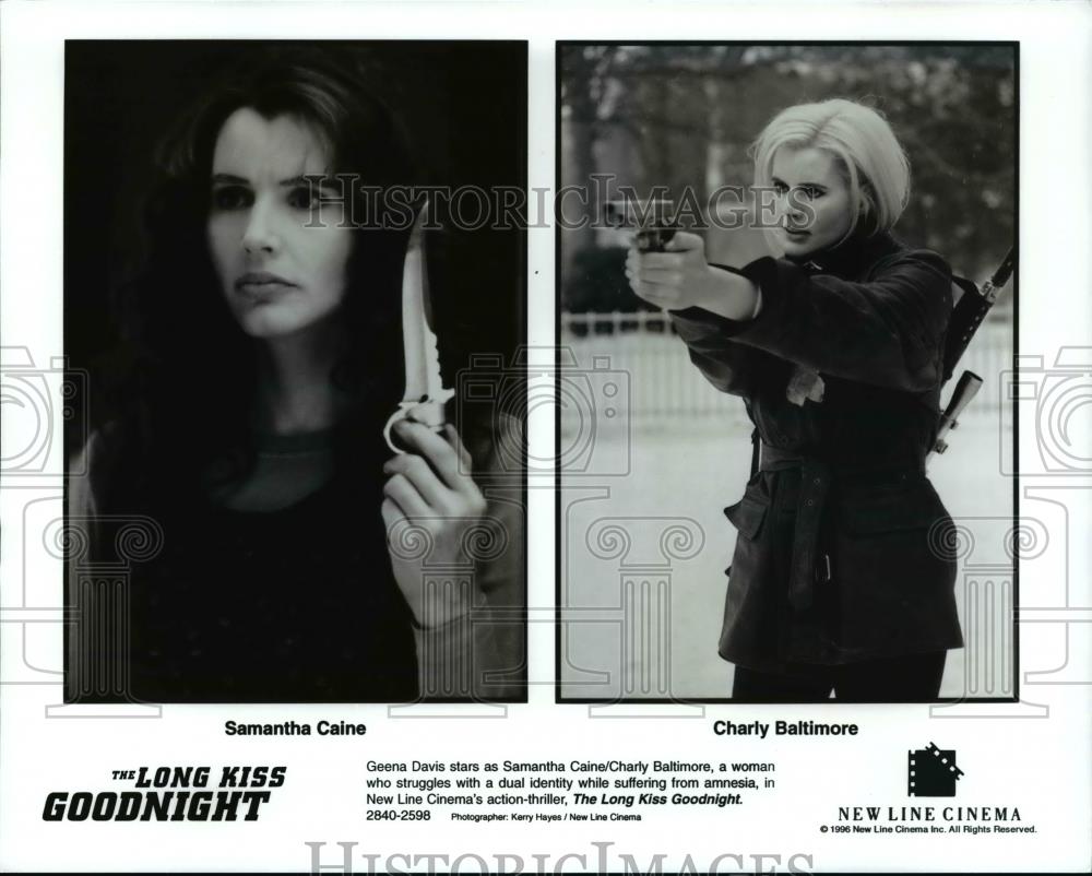 Press Photo The Long Kiss Goodnight-Geena Davis and Charly Baltiomore - Historic Images