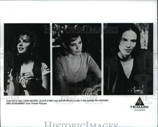 Press Photo Cara Buono, Olivia D'Abo and Jason Wiles-Kicking And Screaming - Historic Images