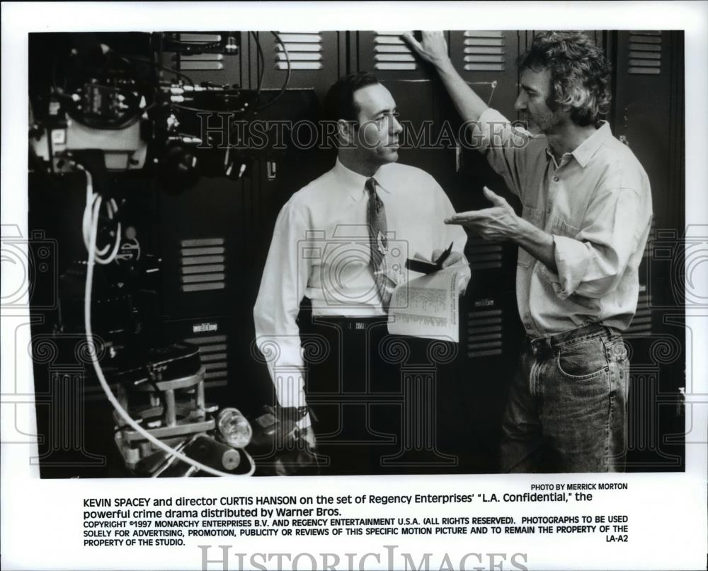 Press Photo Kevin Spacey and director Curtis Hanson-L.A.Confidential - Historic Images