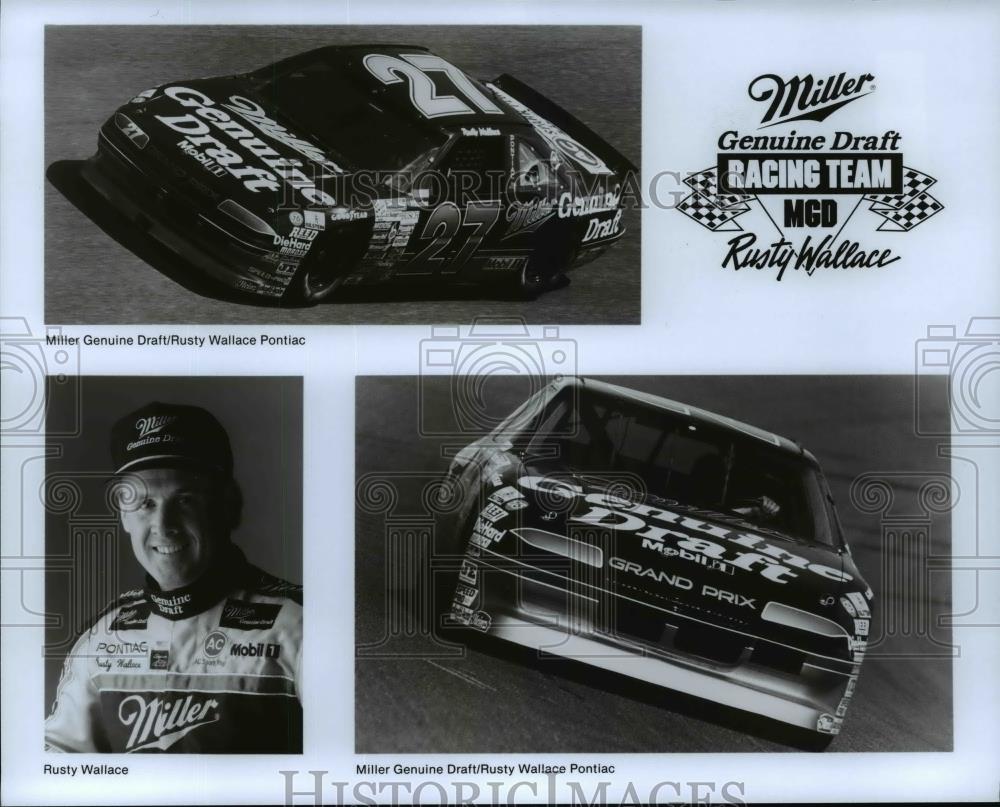 Press Photo Rusty Wallace of the Miller Genuine Draft Rusty Wallace Racing Team - Historic Images