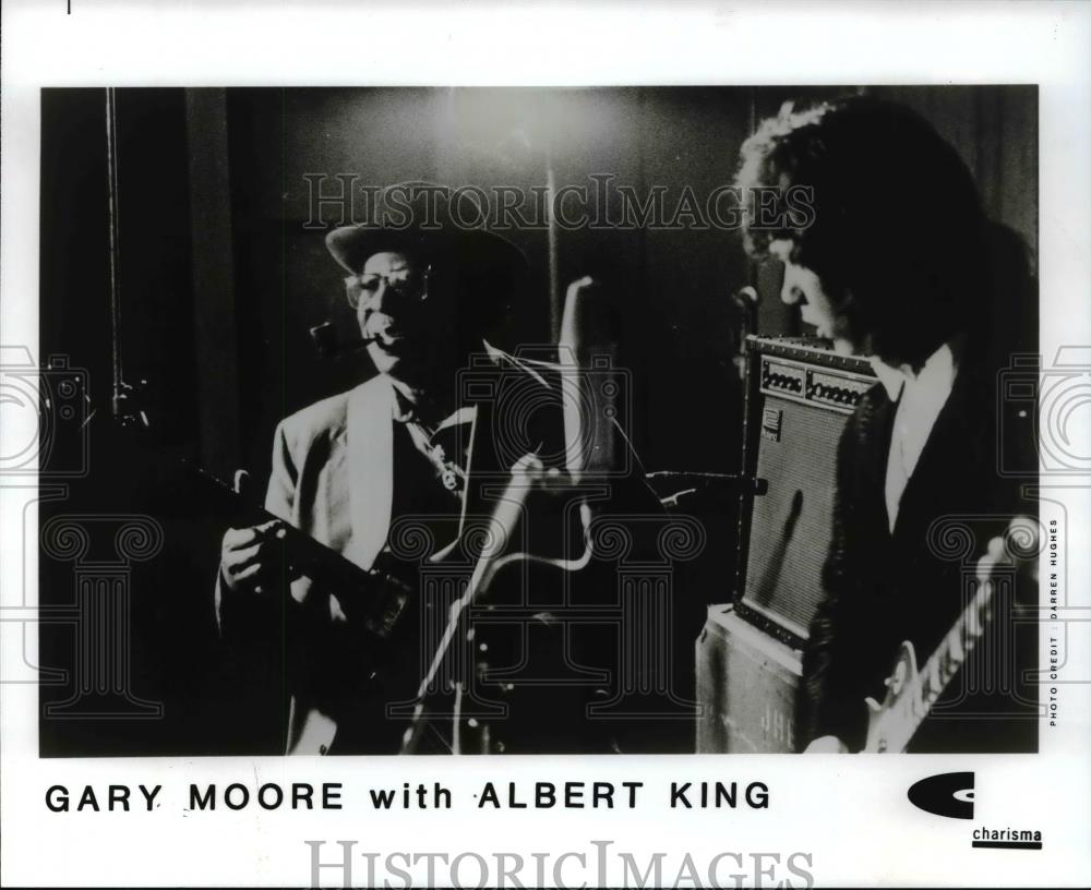 1990 Press Photo Gary Moore with Albert King - cvp99410 - Historic Images