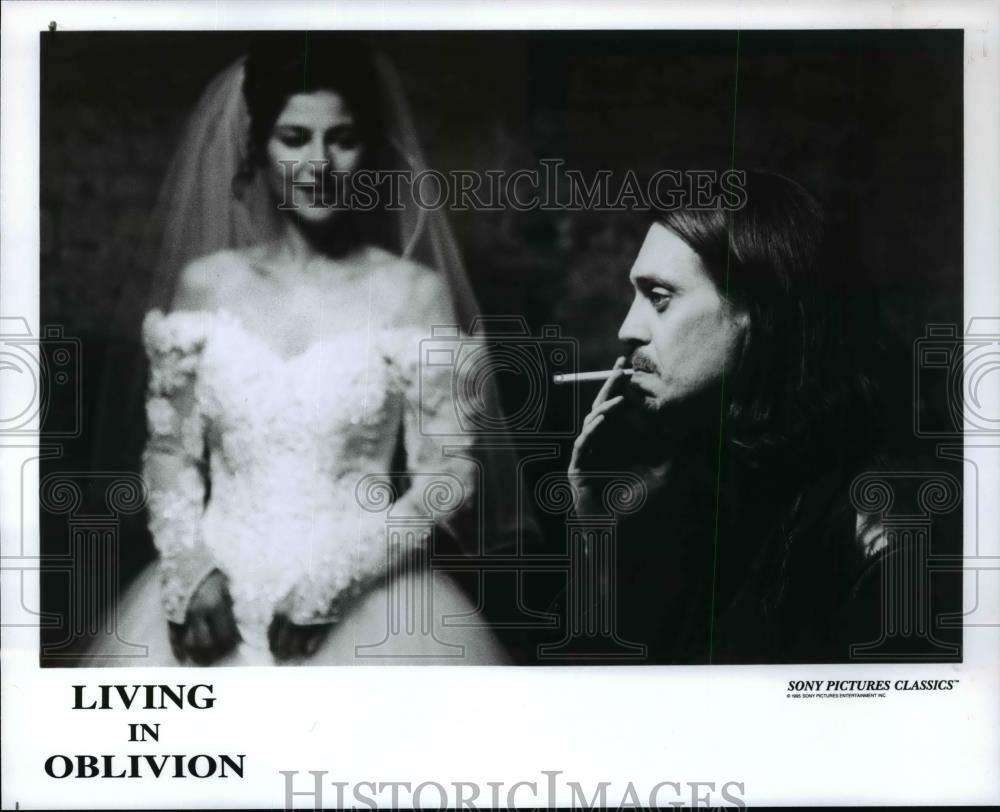 1995 Press Photo Catherine Keener and Steve Buscemi in Living in Oblivion. - Historic Images
