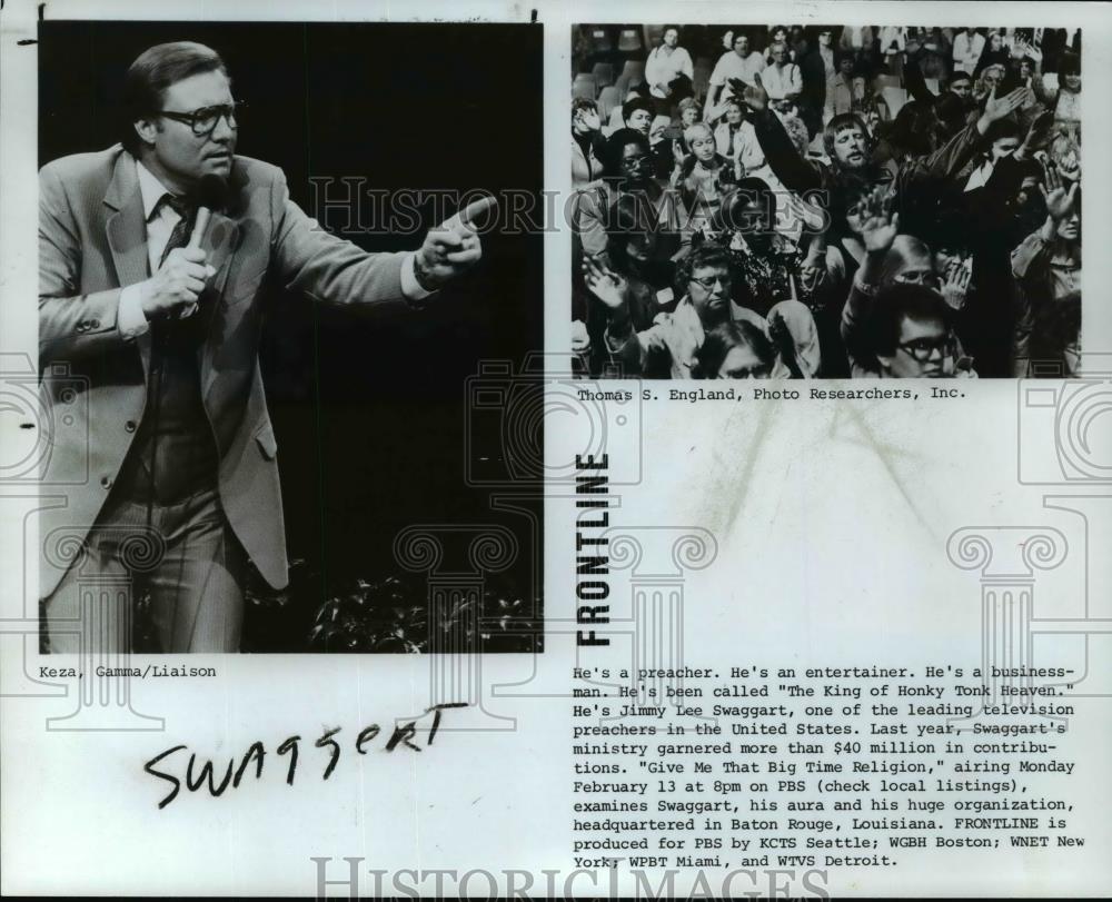 1987 Press Photo Jimmy Lee Swaggart, television preacher. - cvp99462 - Historic Images