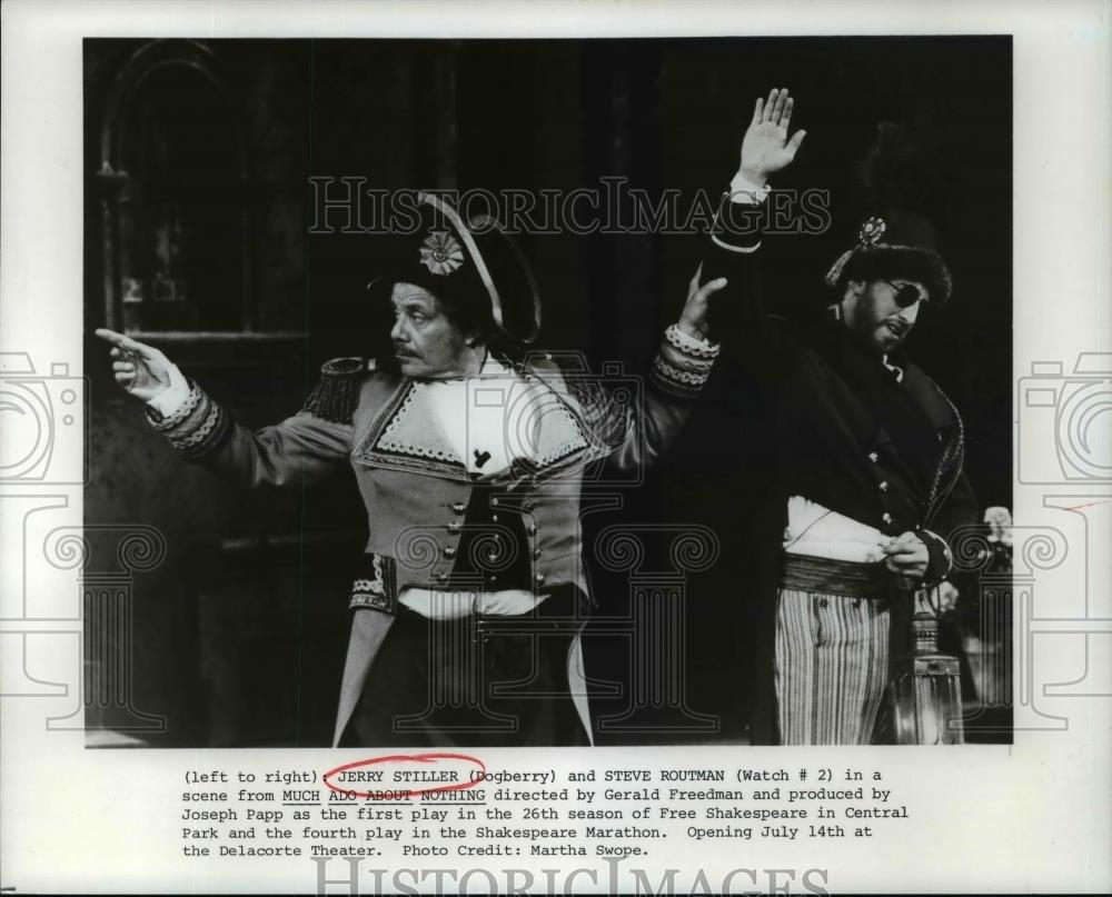 1988 Press Photo Jerry Stiller and Steve Routman in Much Ado About Nothing. - Historic Images