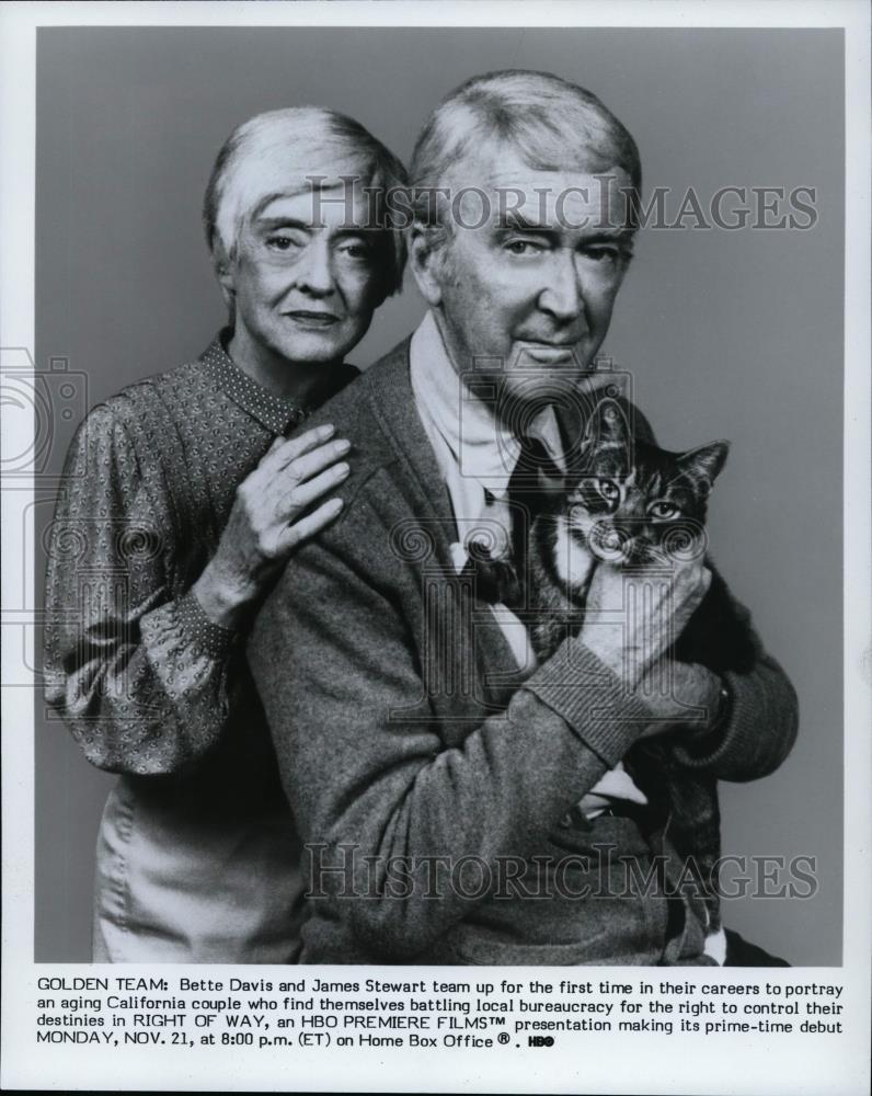 1983 Press Photo Bette Davis and James Stewart in Right of Way. - cvp99695 - Historic Images