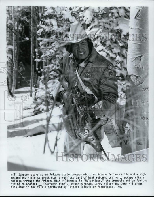 Press Photo Will Sampson starrs as an AZ state trooper in "Relentless." - Historic Images