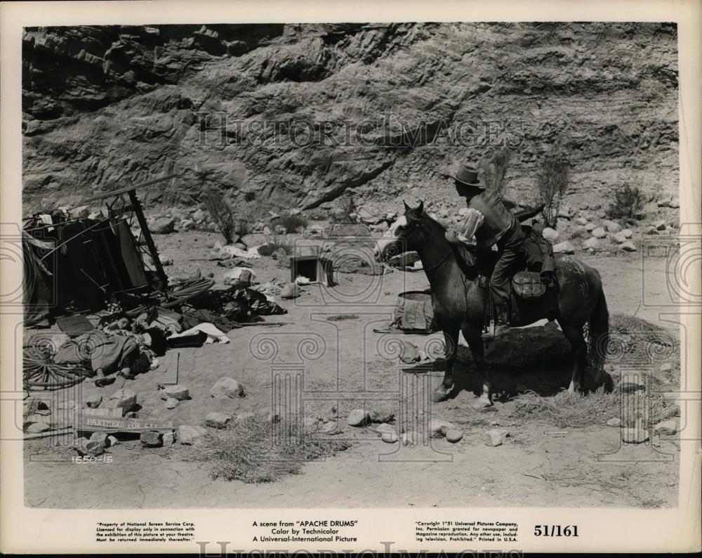 1951 Press Photo A scene from Apache Drums. - cvp99761 - Historic Images