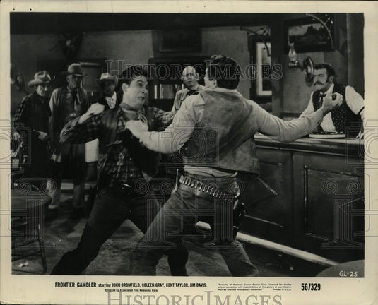 1956 Press Photo A scene from Frontier Gambler. - cvp99762 - Historic Images