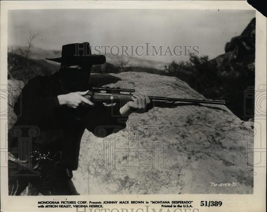 1951 Press Photo Johnny Mac Brown in Montana Desperado - cvp99793 - Historic Images