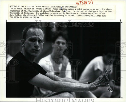 1991 Press Photo Peter Sparling during a dance workshop - cvp99810 - Historic Images