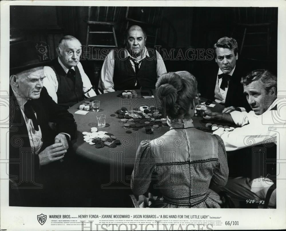 1966 Press Photo Henry Fonda & Joanne Woodward in A Big Hand for the Little Lady - Historic Images