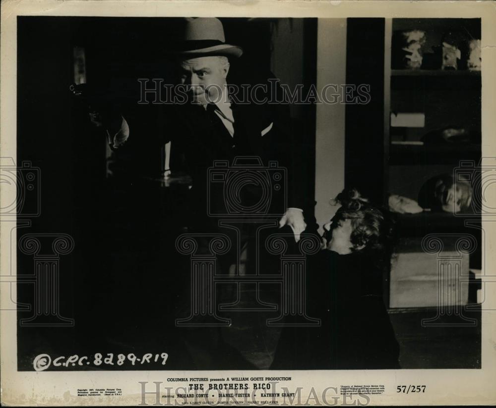 1957 Press Photo A scene from The Brothers Rico. - cvp99878 - Historic Images