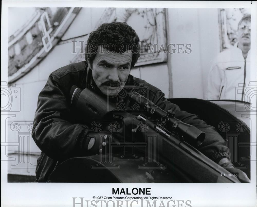 1987 Press Photo Burt Reynolds in Malone. - cvp99897 - Historic Images