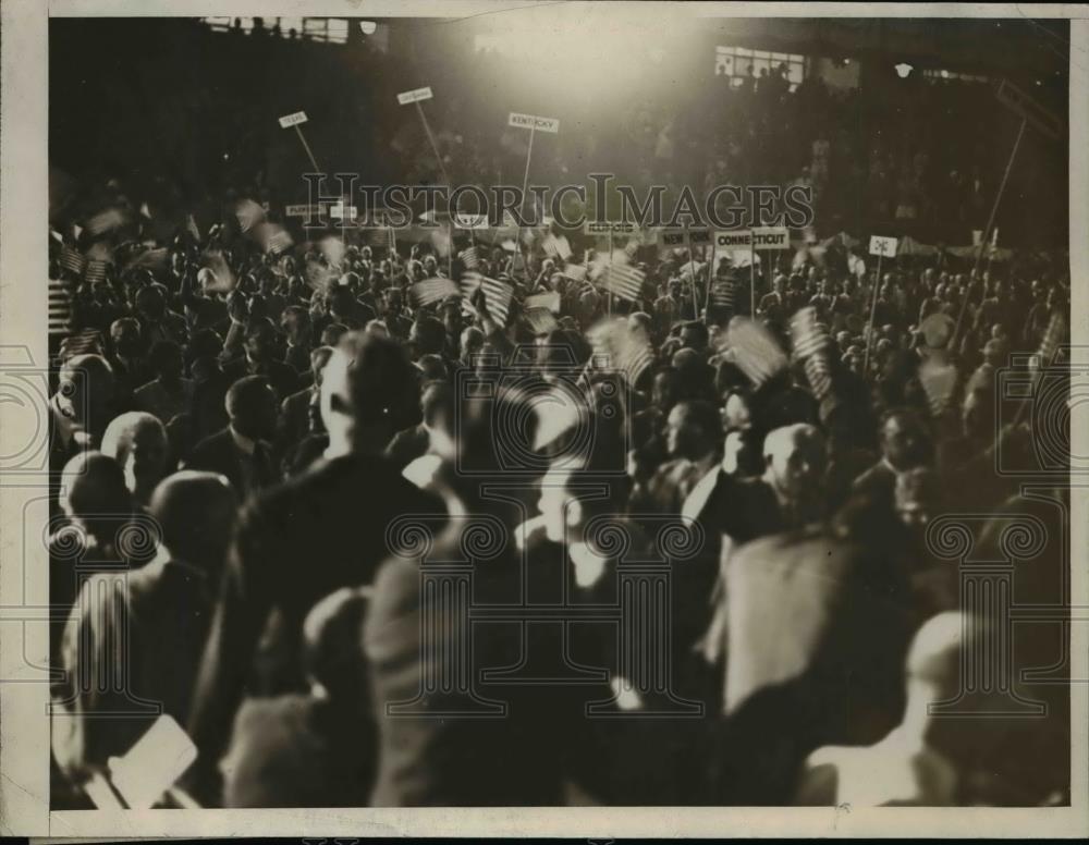 1930 Press Photo Audience at GOP National Convention Demonstration for H. Hoover - Historic Images