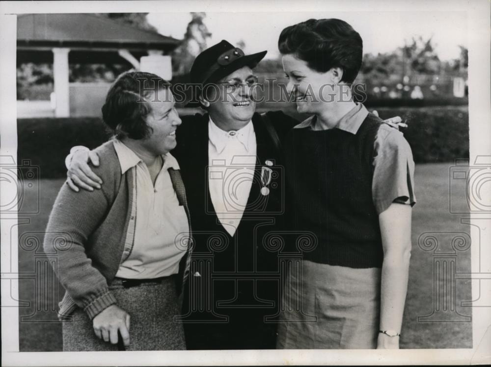 1937 Press Photo Estelle Lawson Page and Kathryn Hemphill at Nat&#39;l Golf Tourney - Historic Images